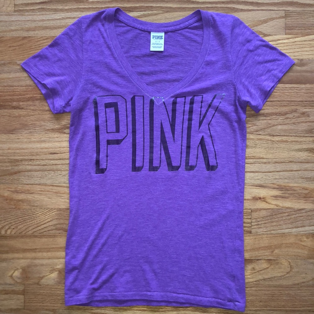 PINK VS Purple Vneck